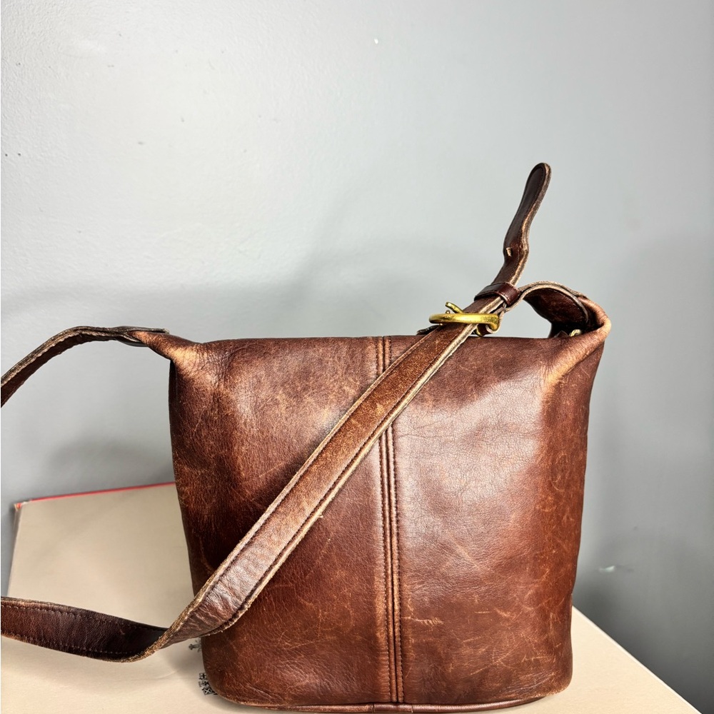 Coach Brown Leather Bucket Bag